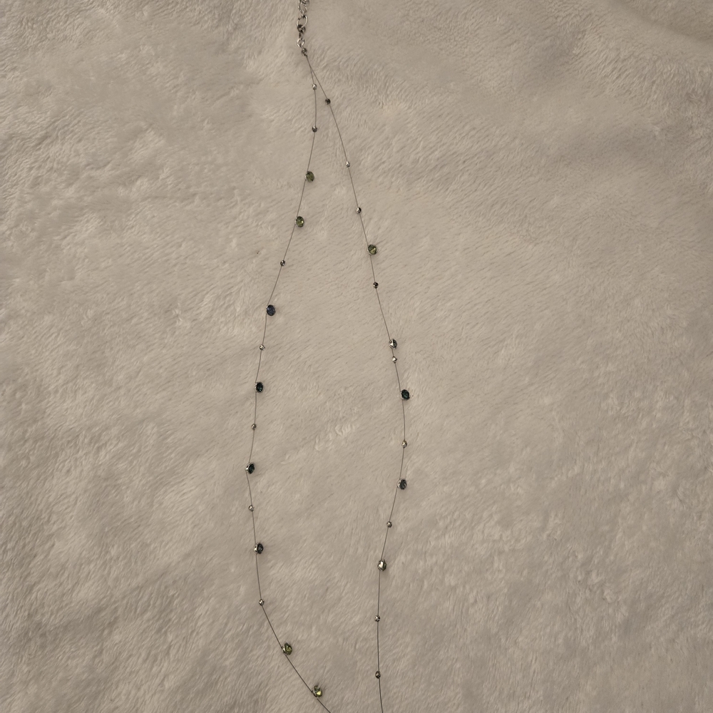 Elegant Green and Black Beaded Necklace